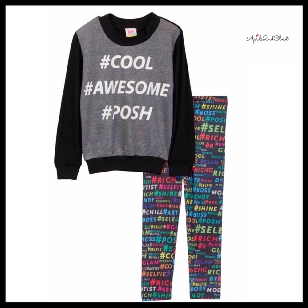 POSH GRAPHIC TOP & LEGGINGS SET